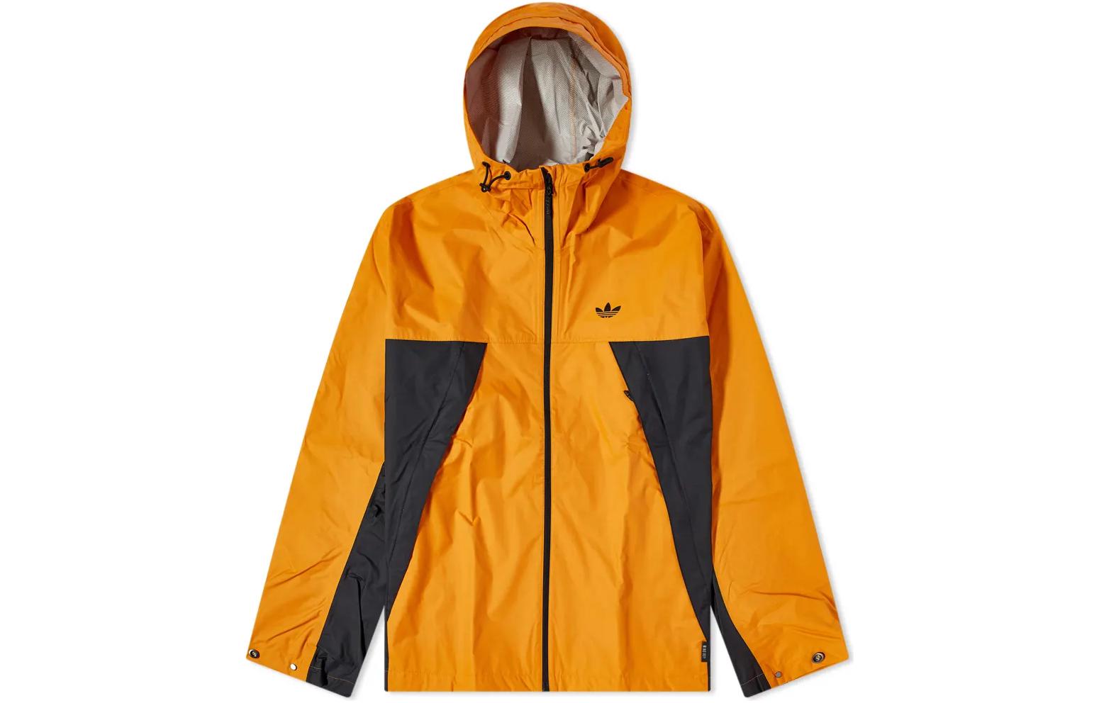adidas Tech Shell Logo Zip Hoodie Jacket Orange - GR8792