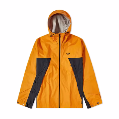 adidas Tech Shell Logo Zip Hoodie Jacket Orange - GR8792