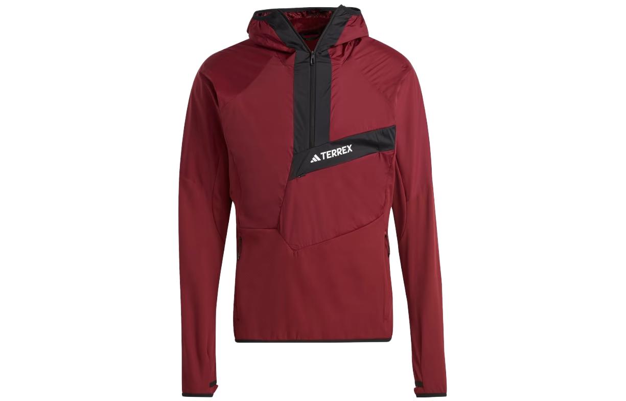 adidas Techrock Ultralight Hooded Fleece Jacket Shadow Red IA1811