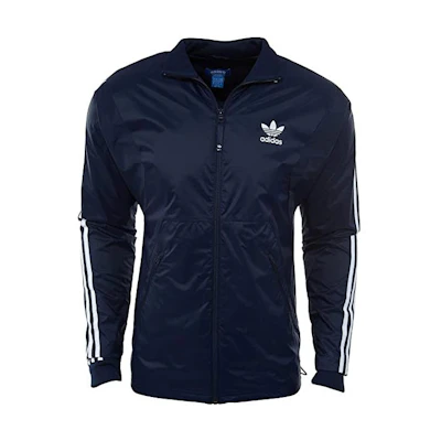 adidas Teorado Track Top Multicolor Stripe Logo Zip Jacket Deep Navy Men’s AZ7085