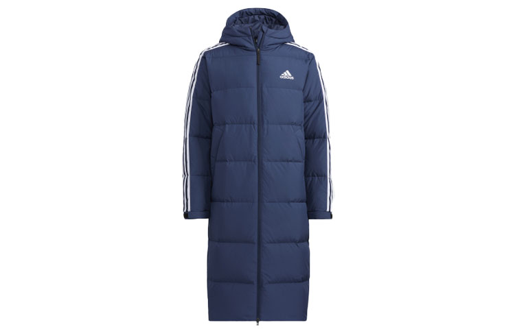 adidas Terrex 3-Stripes Long Down Coat Blue Unisex Winter Outdoor Jacket. H20763