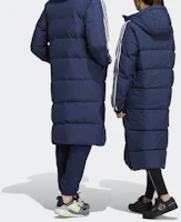 Sizing adidas Terrex 3-Stripes 長版羽絨外套 藍色 男女冬季戶外夾克。 H20763
