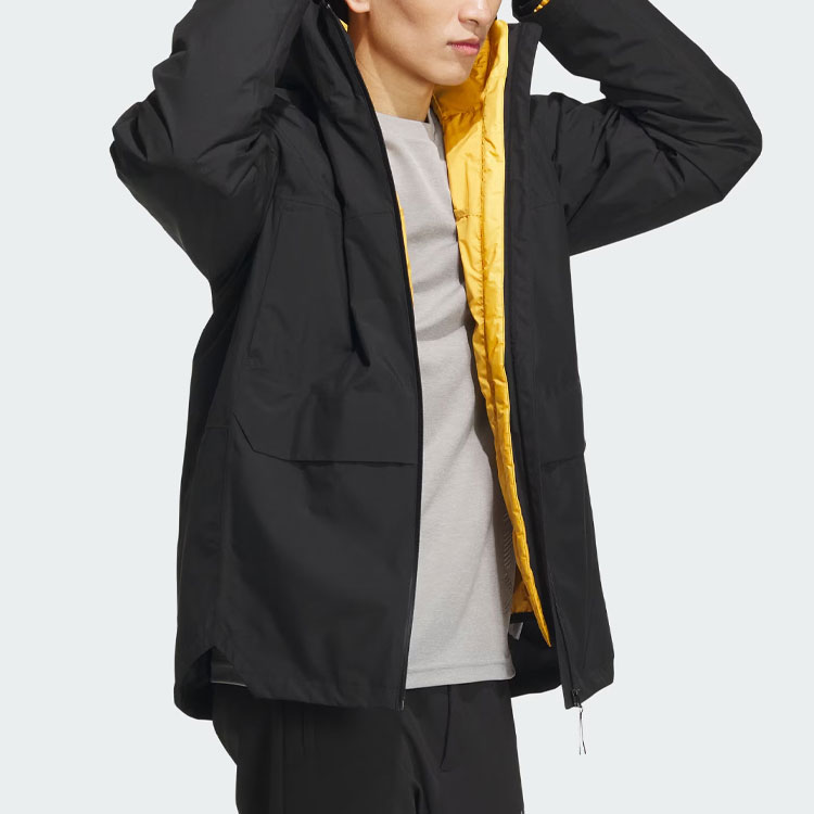 Details for adidas Terrex Jaket Outdoor 3-in-1 Down Waterproof - Hitam. IL8988