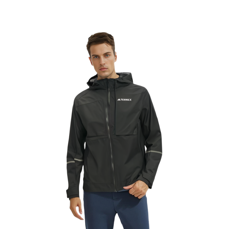 Details for adidas Terrex 黑色長袖字母印花連帽外套 HN2918