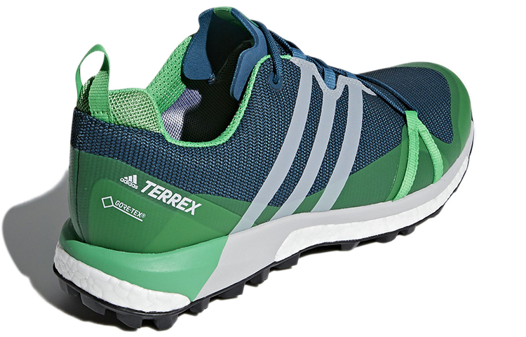 Shop adidas Terrex Agravic GTX 舒適耐磨戶外鞋 藍綠色