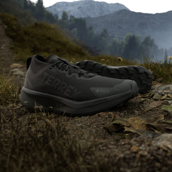 Cheap Adidas TERREX Agravic GTX Sepatu Trail Running Hitam/Core Black/Grey Six JR5240