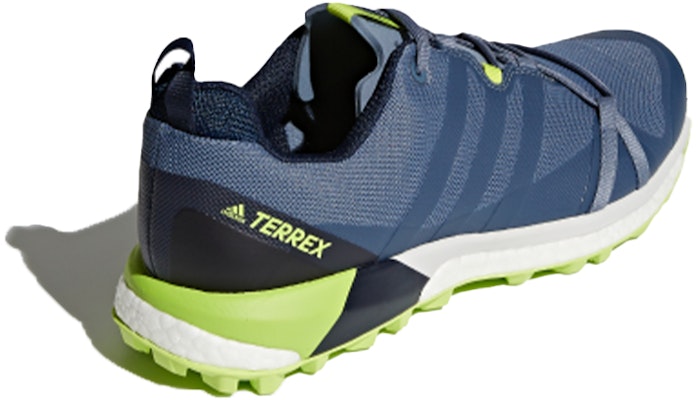 adidas Terrex Agravic 低筒 跑步鞋 男款 灰青 Shop adidas Terrex Agravic 低筒 跑步鞋 男款 灰青