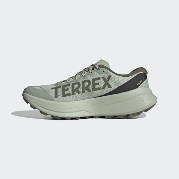Sizing adidas Terrex Agravic SL Kasut Larian Trail Hijau Halo/Olive Strata/Pulse Mint KZ9653