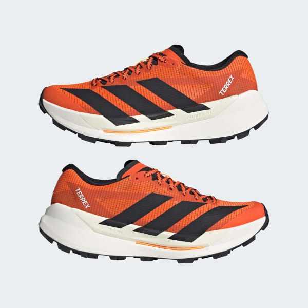 Sizing adidas Terrex Agravic TT 越野跑鞋 橘/黑/亮橘 JR9098