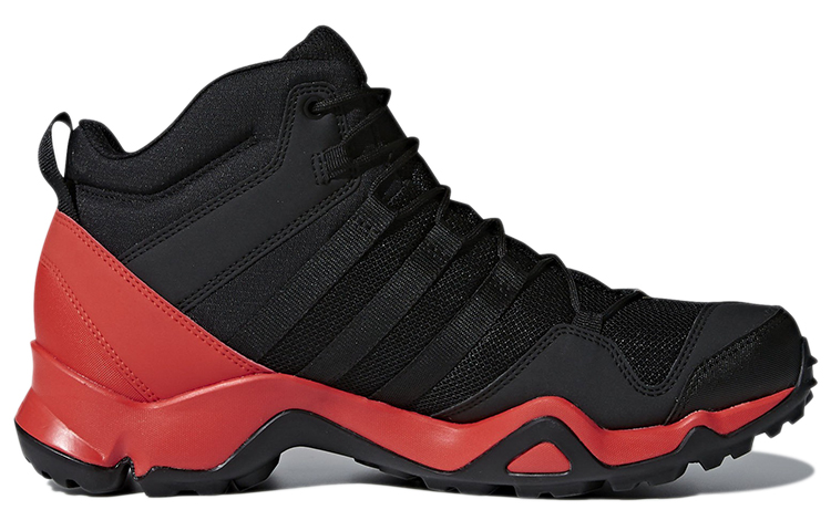 Order adidas Terrex AX2R Mid GTX 舒適耐磨 高筒戶外功能鞋 黑紅色