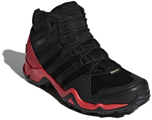 adidas Terrex AX2R Mid GTX 舒適耐磨 高筒戶外功能鞋 黑紅色 Lookbook adidas Terrex AX2R Mid GTX 舒適耐磨 高筒戶外功能鞋 黑紅色