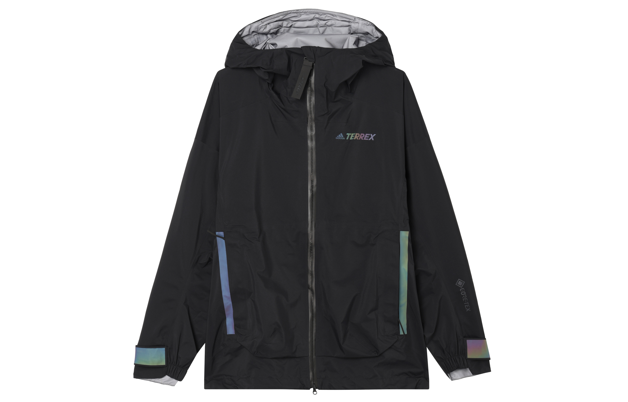 adidas Terrex Black  Logo Stripe Hooded Jacket Casual Wear. GM4817