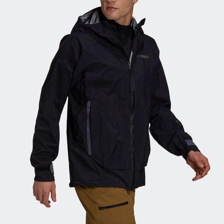 Details for アディダス テレックス ブラック ロゴ ストライプ フーディ ジャケット カジュアルウェア GM4817