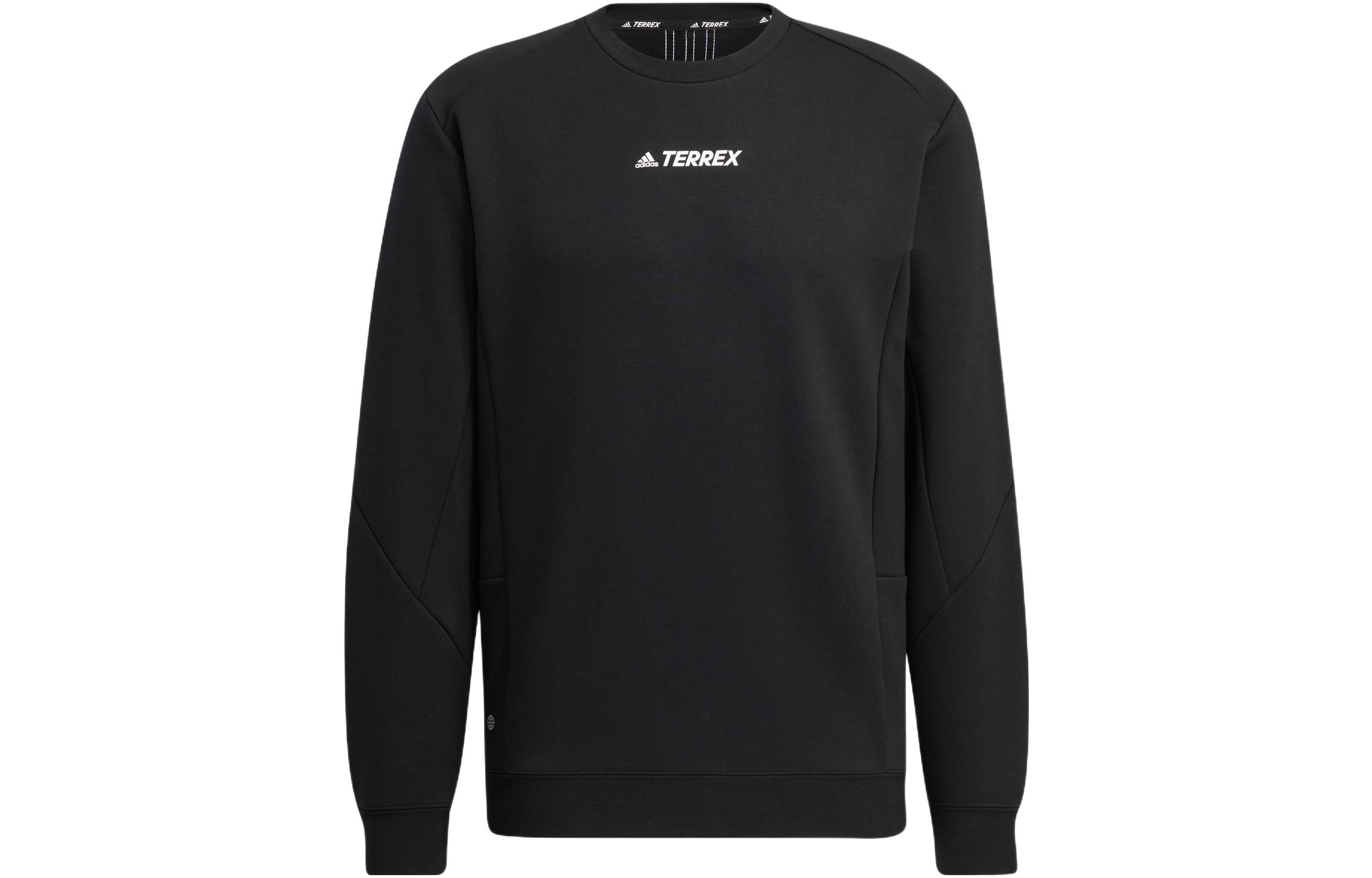 adidas Terrex Black Crewneck Sweatshirt Unisex with Front Logo Print HN2033