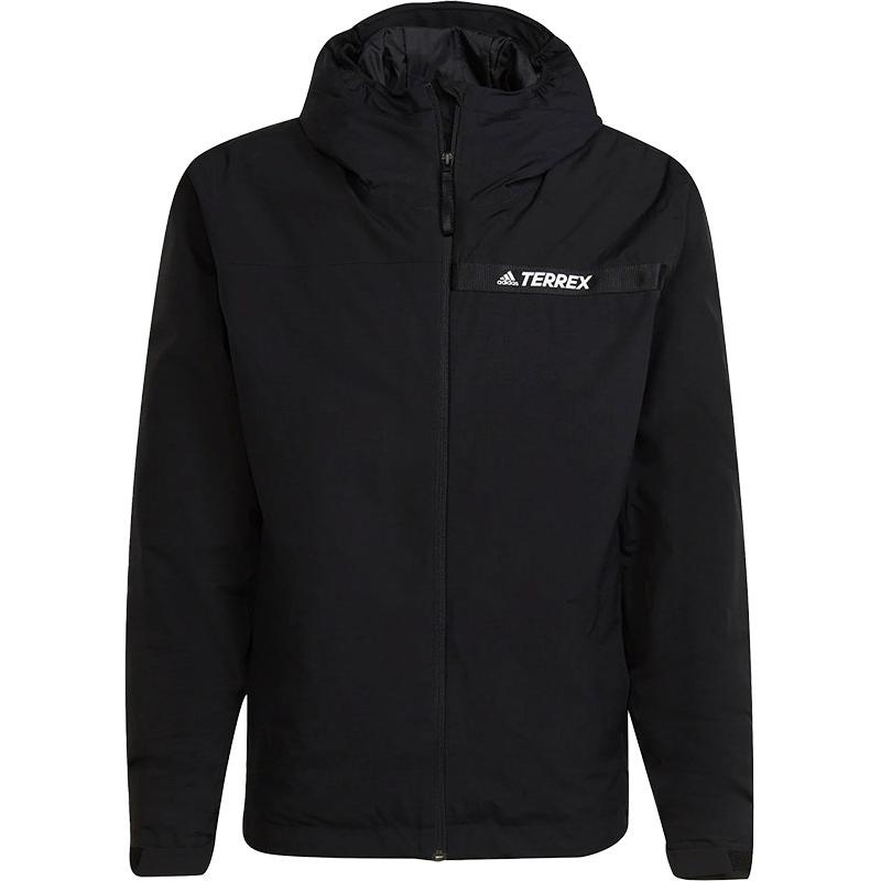 adidas Terrex Black Logo Hooded Zip-Up Jacket GT3040