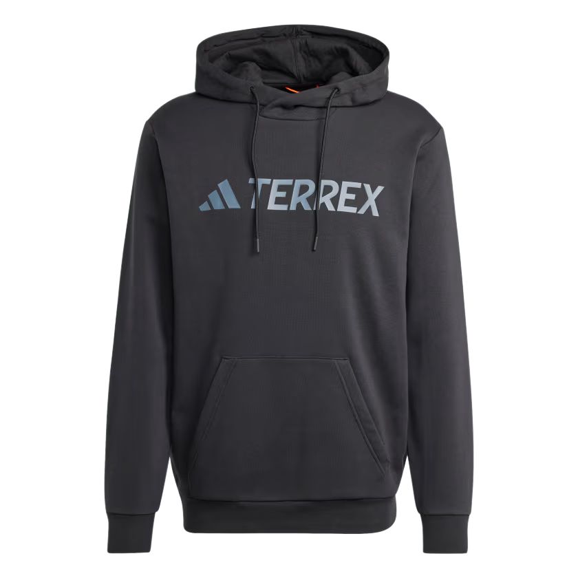 adidas Terrex Black Pullover Hoodie with Letter Print Design IZ3305