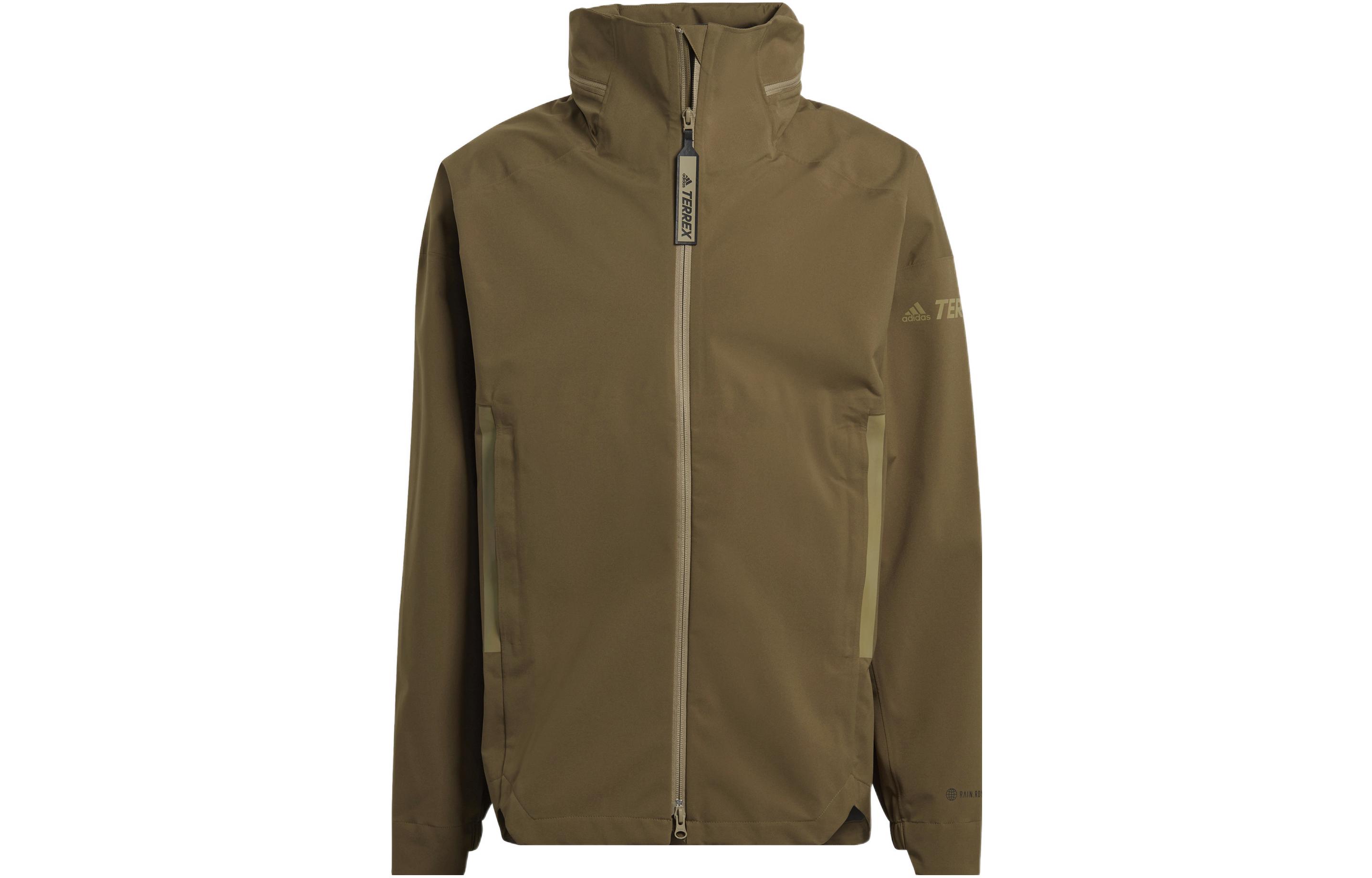 adidas Terrex C MyshelterR Windproof Waterproof Outdoor Jacket Olive Green Men H65698