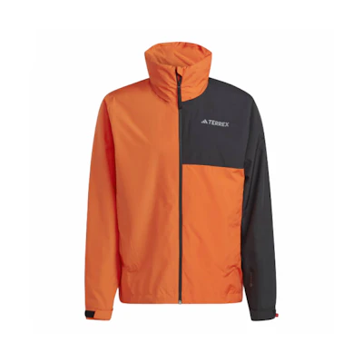 adidas Terrex Colorblock Waterproof Hiking Jacket Orange - Style HN5451