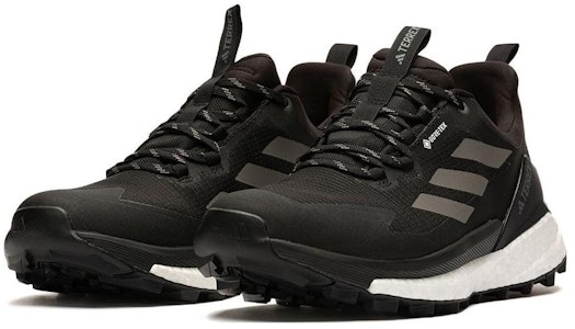 阿迪達斯 Terrex Free Hiker 2 Low GORE-TEX '黑灰白' IG3201 Lookbook 阿迪達斯 Terrex Free Hiker 2 Low GORE-TEX '黑灰白' IG3201