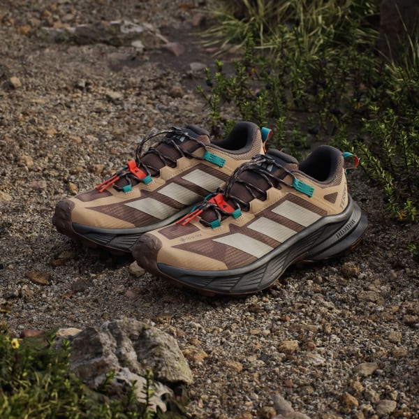 Details for adidas Terrex Free Hiker SL GTX Hiking Shoes M Earth Strata/Beige/Pure Teal KJ4429