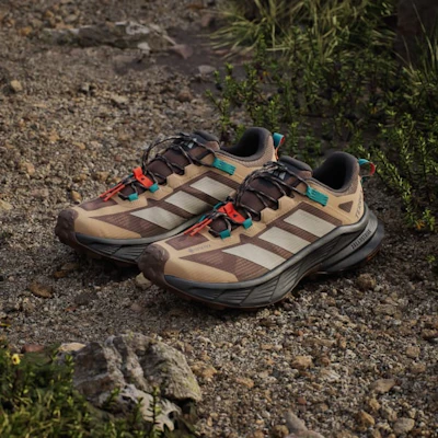 adidas Terrex Free Hiker SL GTX Hiking Shoes M Earth Strata/Beige/Pure Teal KJ4429 Details for adidas Terrex Free Hiker SL GTX Hiking Shoes M Earth Strata/Beige/Pure Teal KJ4429