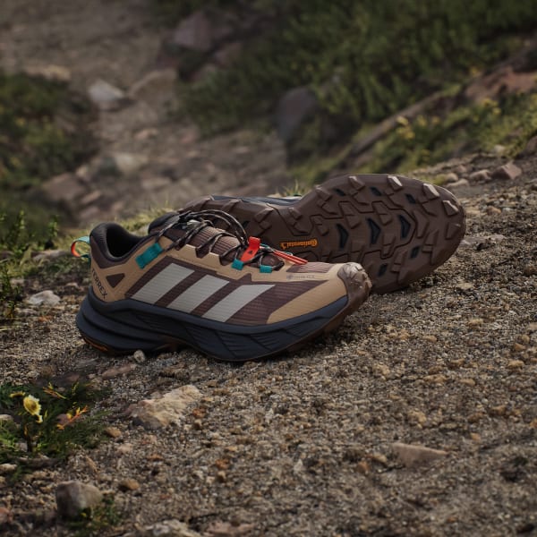 Cheap adidas Terrex Free Hiker SL GTX Kasut Hiking Lelaki Earth Strata/Beige/Pure Teal KJ4429