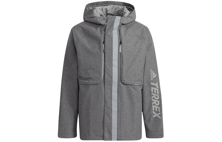 adidas Terrex Fwa HD Stretch Colorblock Hoodie Jacket Unisex - Grey H13830