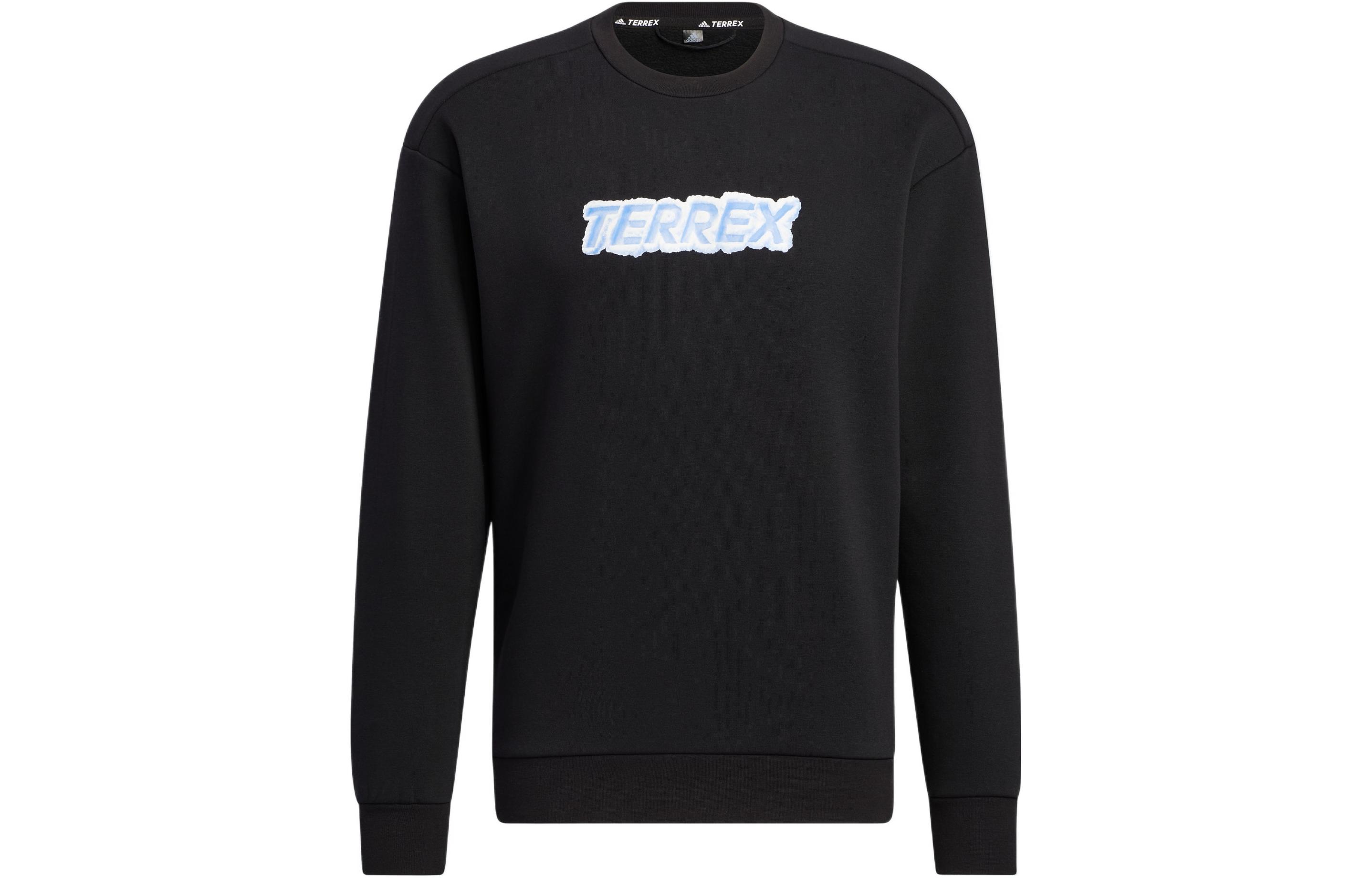 adidas Terrex GFX Crew Sweat Pullover Black - Unisex Letter Print Sweater HM9700