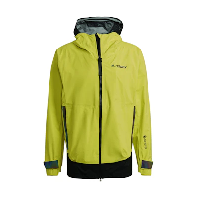adidas TERREX GORE-TEX Reflective Logo Hooded Jacket Men’s Green Yellow GM4820