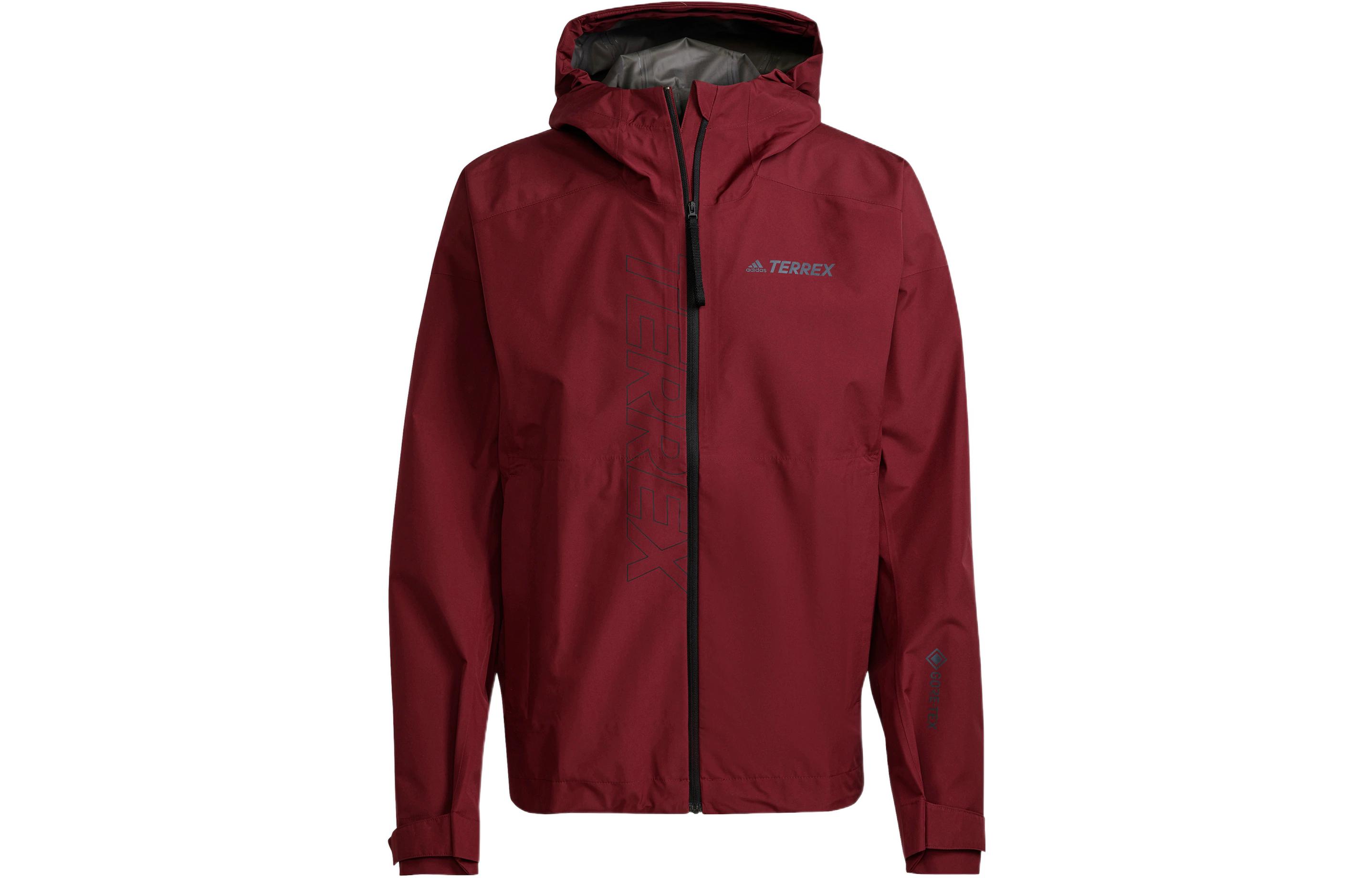 Order adidas TERREX GTX Paclite J  Brick Red Logo Hooded Jacket HH9183