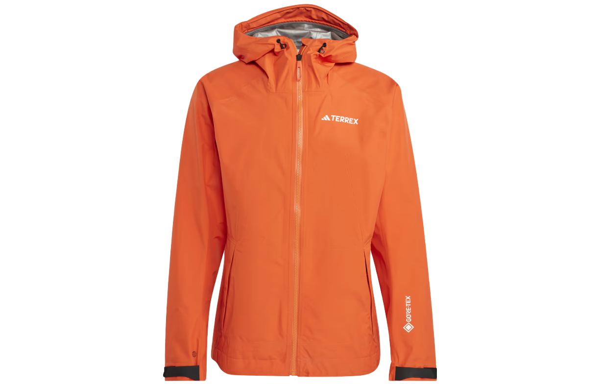adidas Terrex Half-Zip Rain Jacket - Semi-Impact Orange HN2909