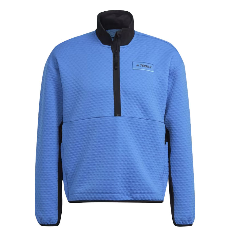 adidas TERREX Hike Half-Zip Fleece Pullover - Shock Blue Colorblock Design H48995
