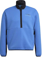 adidas TERREX Hike Half-Zip Fleece Pullover - Shock Blue Colorblock Design H48995 adidas TERREX Hike Half-Zip Fleece Pullover - Shock Blue Colorblock Design H48995