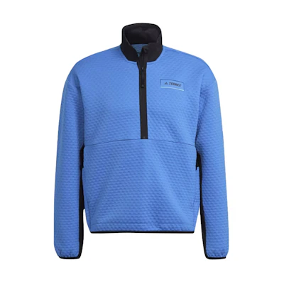adidas TERREX Hike Half-Zip Fleece Pullover - Shock Blue Colorblock Design H48995
