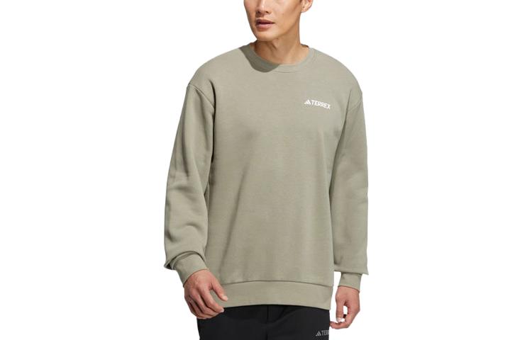 adidas Terrex Logo Crewneck Sweatshirt Silver Grey - Loose Fit lC4476