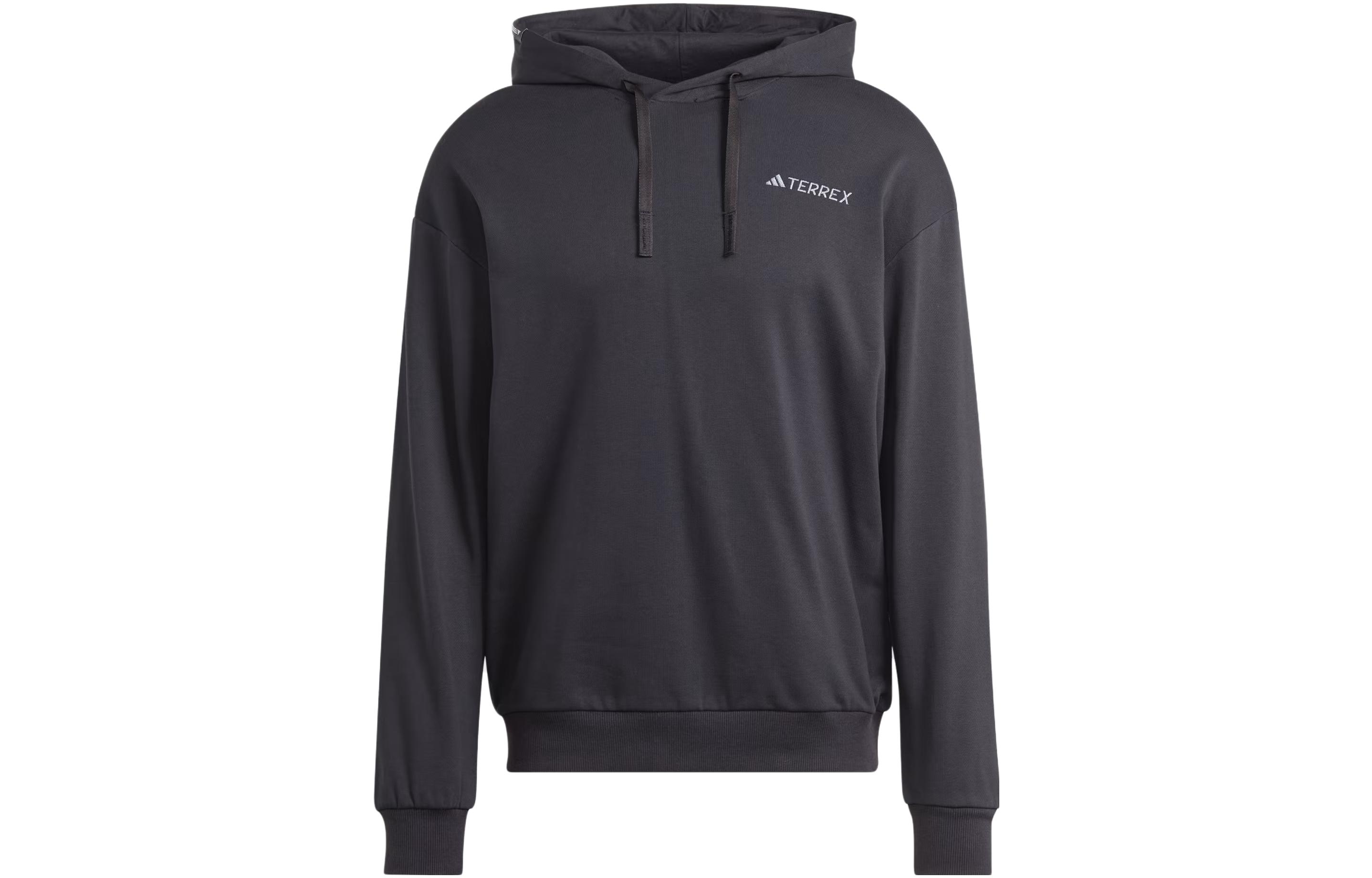 adidas Terrex Logo Hoodie Black Pullover Long-Sleeve Sweatshirt IB6565