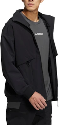 adidas Terrex Logo Outdoor Utility Jacket Black - Unisex HN2027 Shop adidas Terrex Logo Outdoor Utility Jacket Black - Unisex HN2027