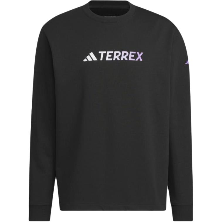 adidas Terrex Logo Print Crewneck Sweatshirt Black () lP9946