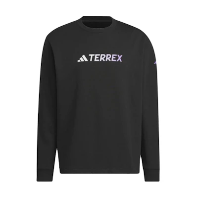 adidas Terrex Logo Print Crewneck Sweatshirt Black () lP9946