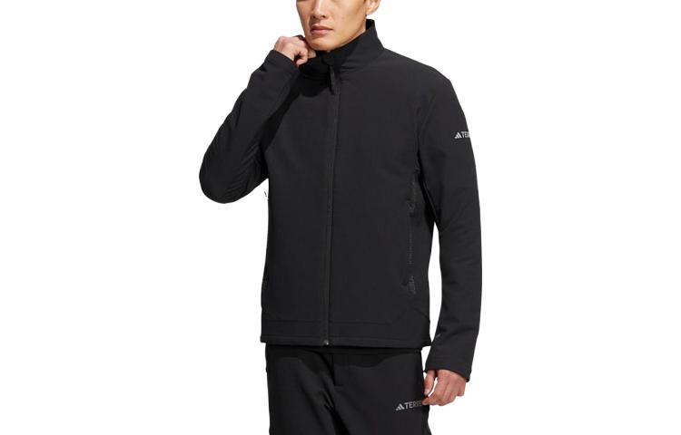 adidas Terrex Logo Softshell Windbreaker Jacket Unisex Black HY4700