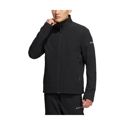 adidas Terrex Logo Softshell Windbreaker Jacket Unisex Black HY4700
