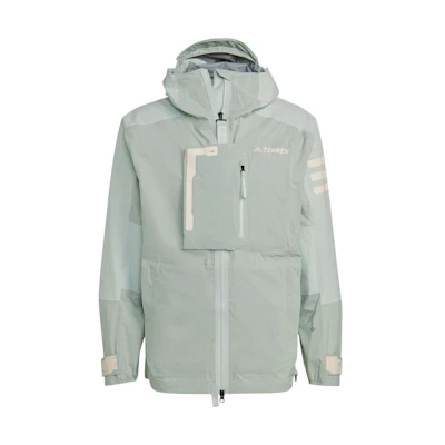 adidas Terrex M Xploric RR Logo Zip Hoodie Jacket Green Outdoor Wear HH9243