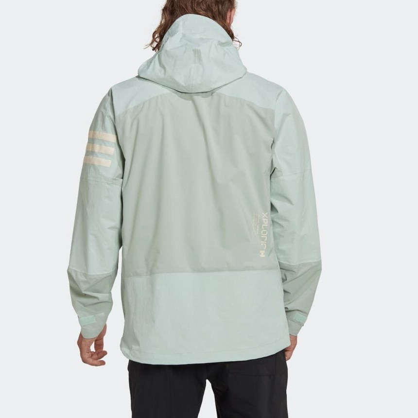 adidas Terrex M Xploric RR Logo Zip Hoodie Jacket Green Outdoor Wear HH9243 圖 4