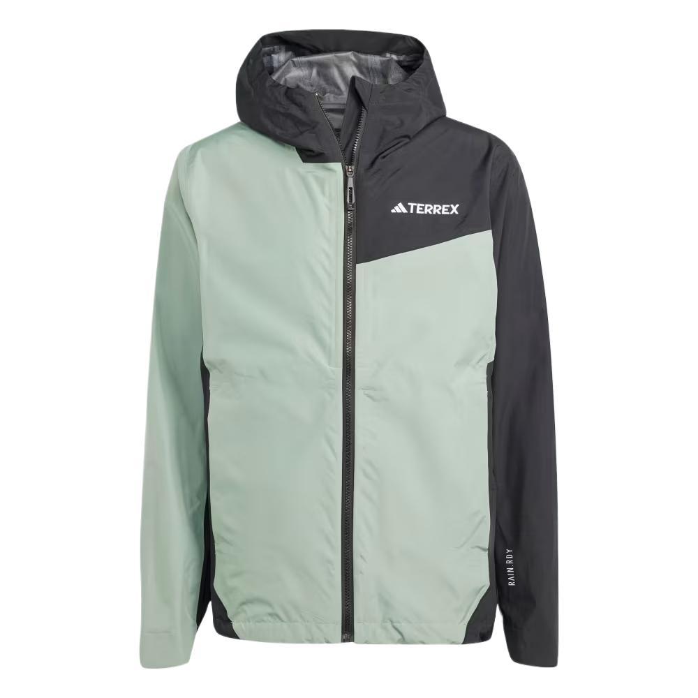 adidas Terrex Multi 25L RainRdy Green Waterproof Breathable Hooded Jacket Men IN4770