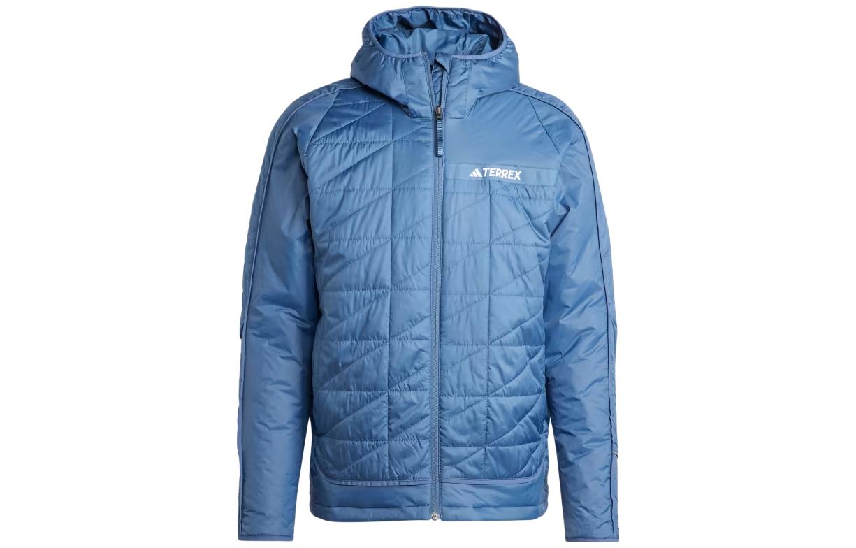 adidas Terrex Multi Insulation Hooded Jacket Blue Long Sleeve Casual Wear IB4189