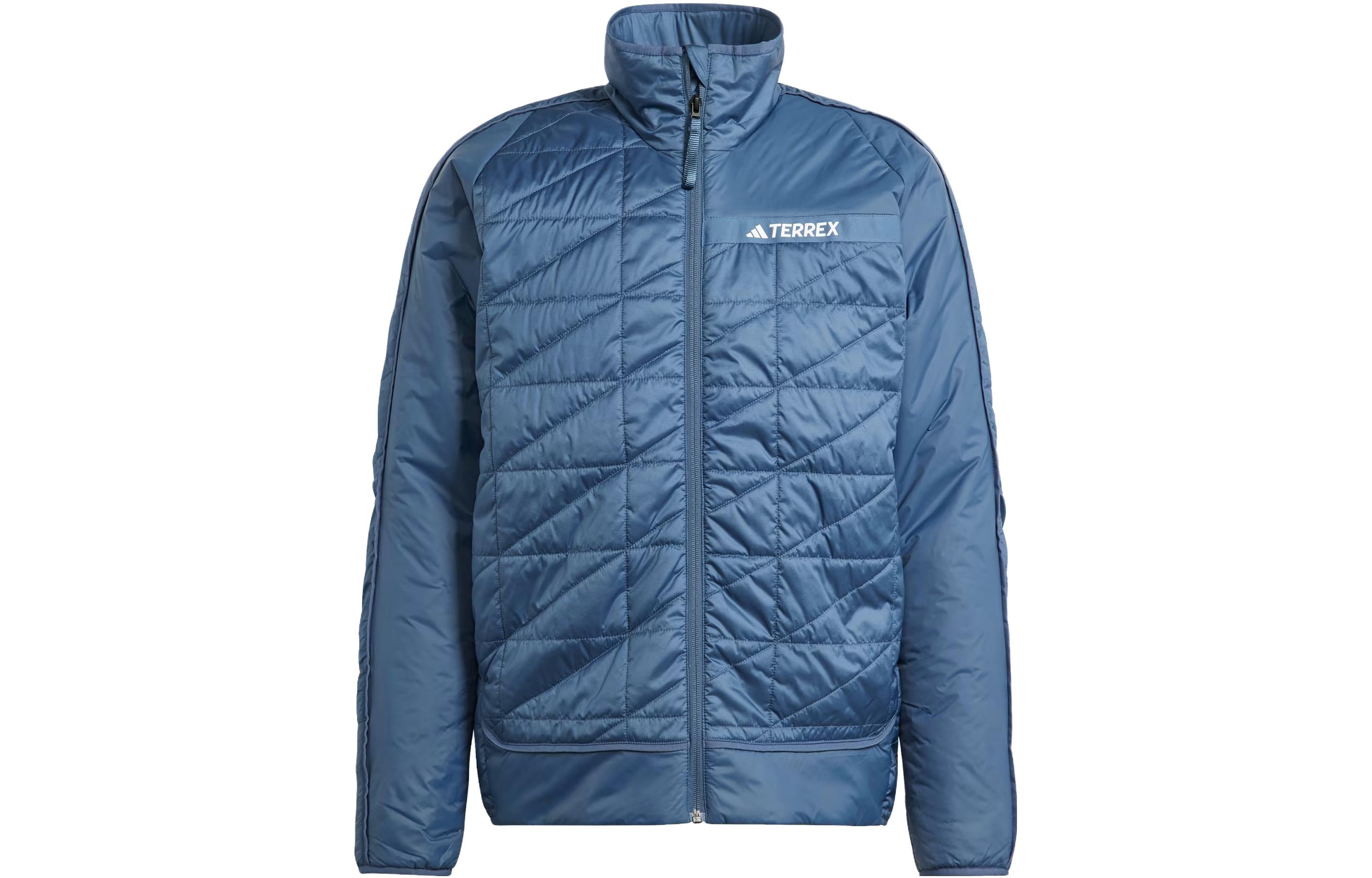 adidas Terrex Multi Insulation Jacket Iron Blue High Neck Logo Jacket IB4186