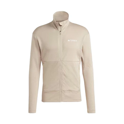 adidas Terrex Multi Light Fleece Full-Zip Jacket Beige Stand-Up Collar IB1217