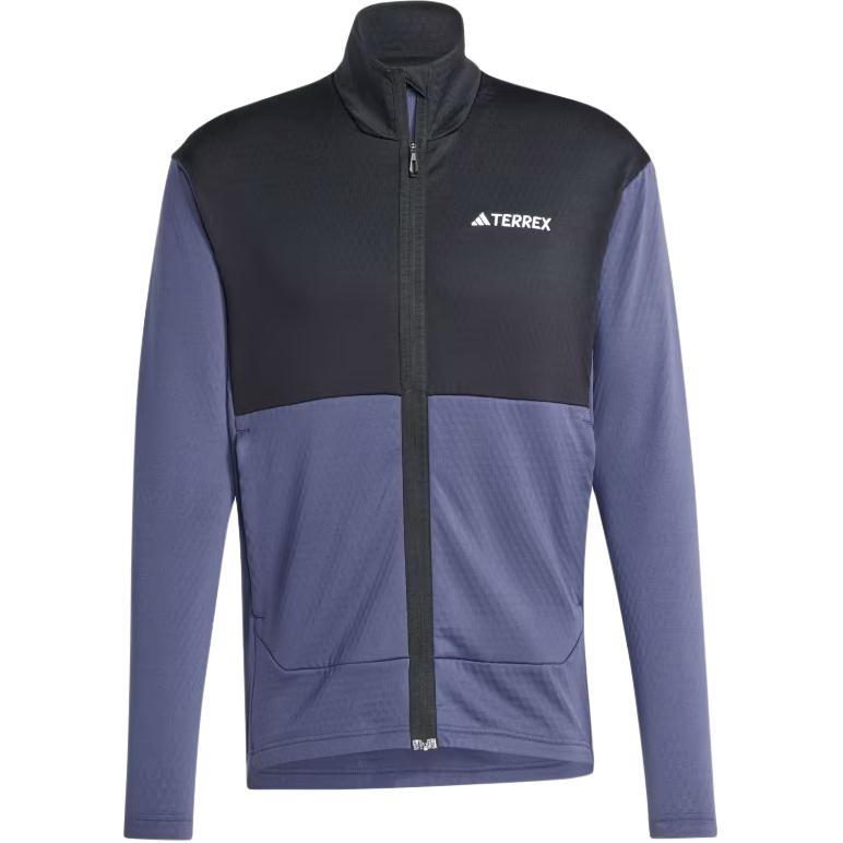 adidas Terrex Multi Light Fleece Full-Zip Jacket Blue Black Retro Sportswear IM8141