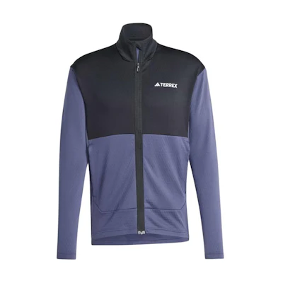 adidas Terrex Multi Light Fleece Full-Zip Jacket Blue Black Retro Sportswear IM8141