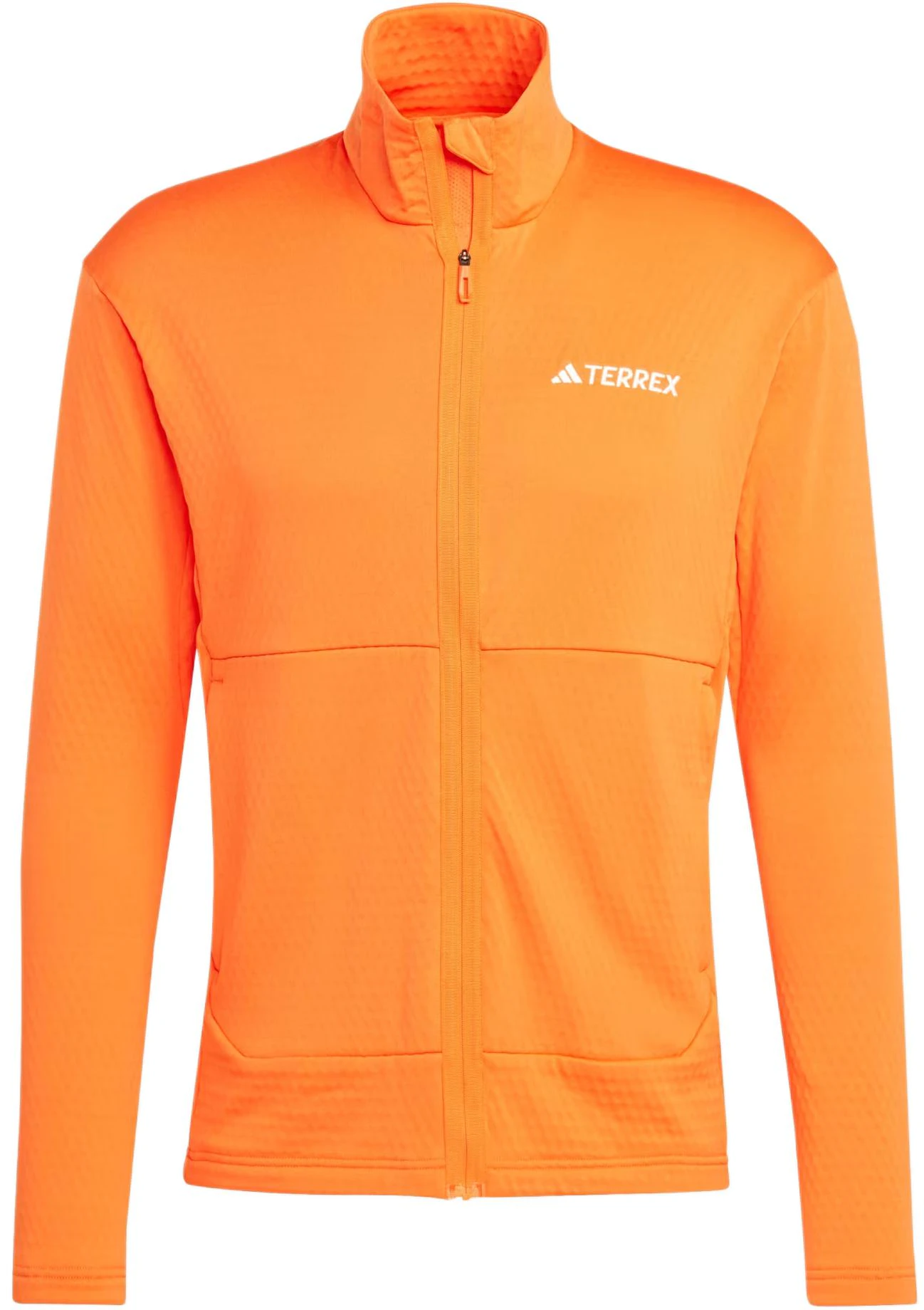 adidas-terrex-multi-light-fleece-full-zip-jacket-orange-logo-high-neck-iq-3743